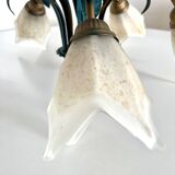 Glass and Metal Chandelier