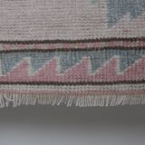 Decorative soft muted color turkish oushak rug, living room rug 5'11'' x 7'3''