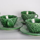 Tasses à thé en barbotine chou