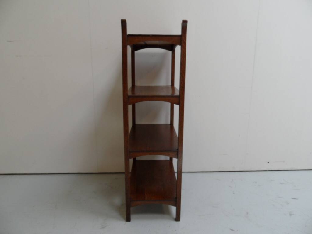 Art Nouveau Jugendstil oak open bookcase  etagere