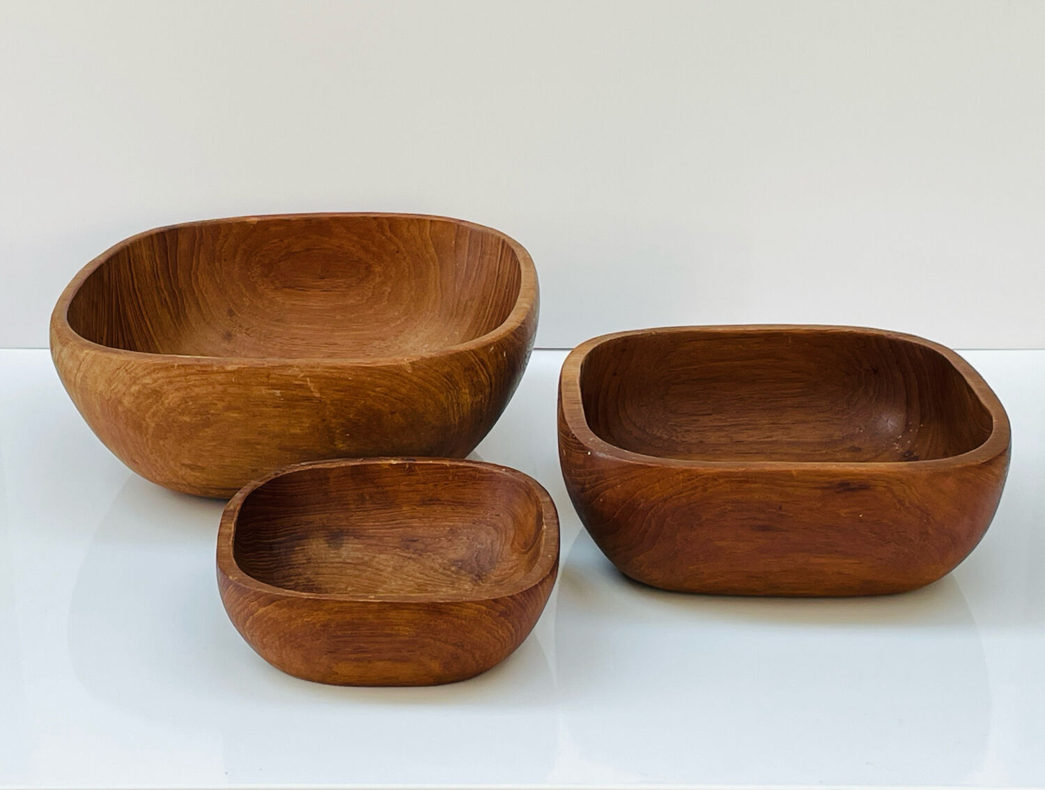 3 nesting teak salad bowls - Vintage - Scandinavian craftsmanship