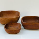3 nesting teak salad bowls - Vintage - Scandinavian craftsmanship