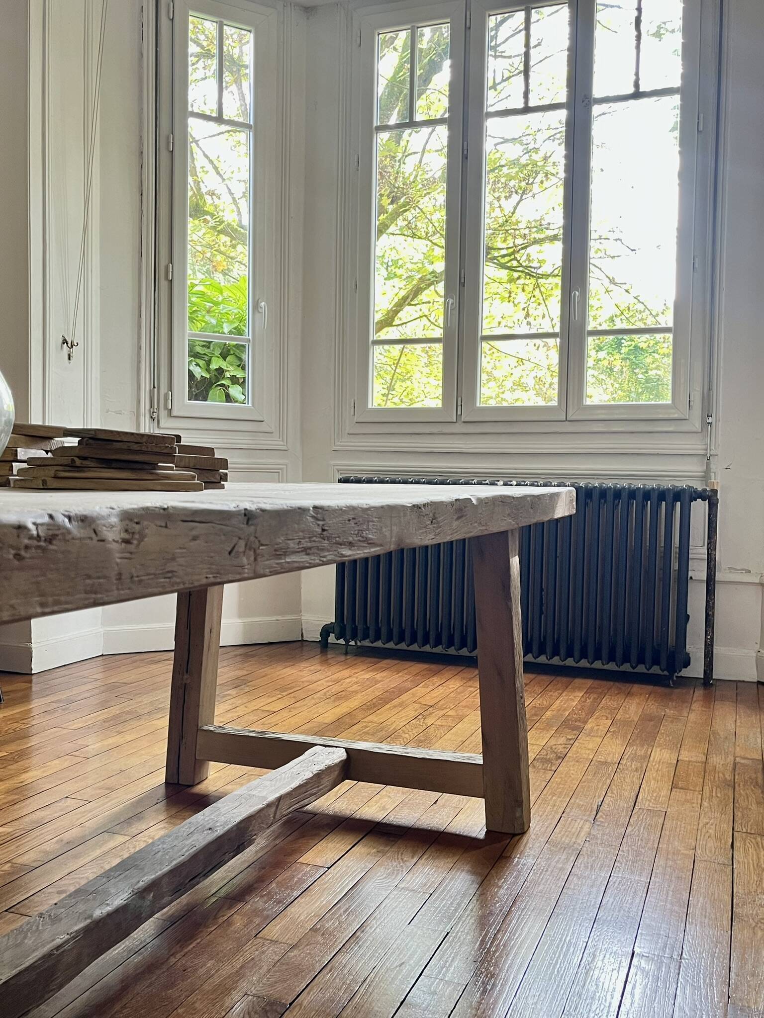 Table de ferme ancienne - Founder en Chêne Massif 200 cm de long