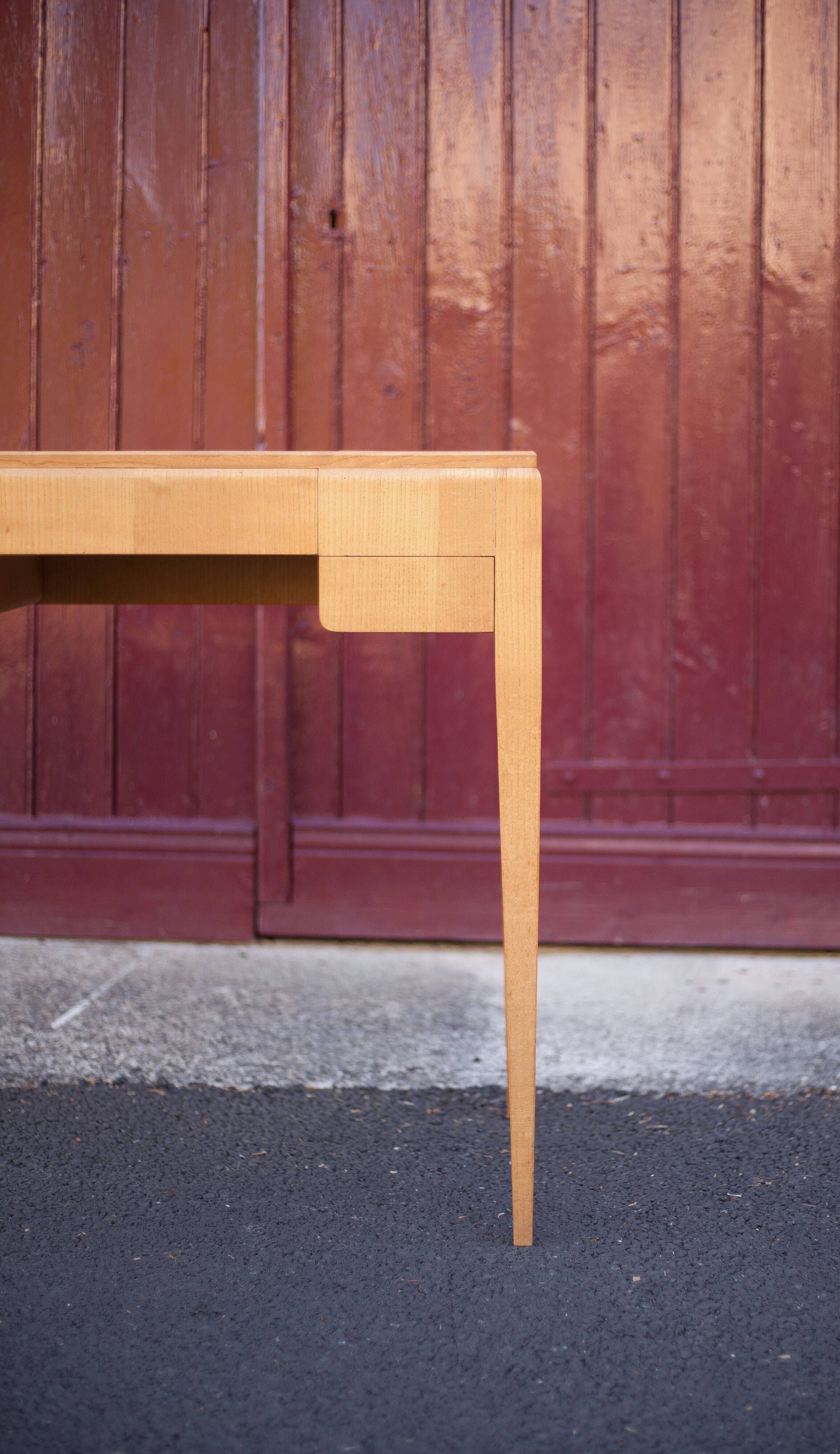 Wood desk, wood console