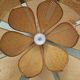 Lotus flower suspension in vintage cannage