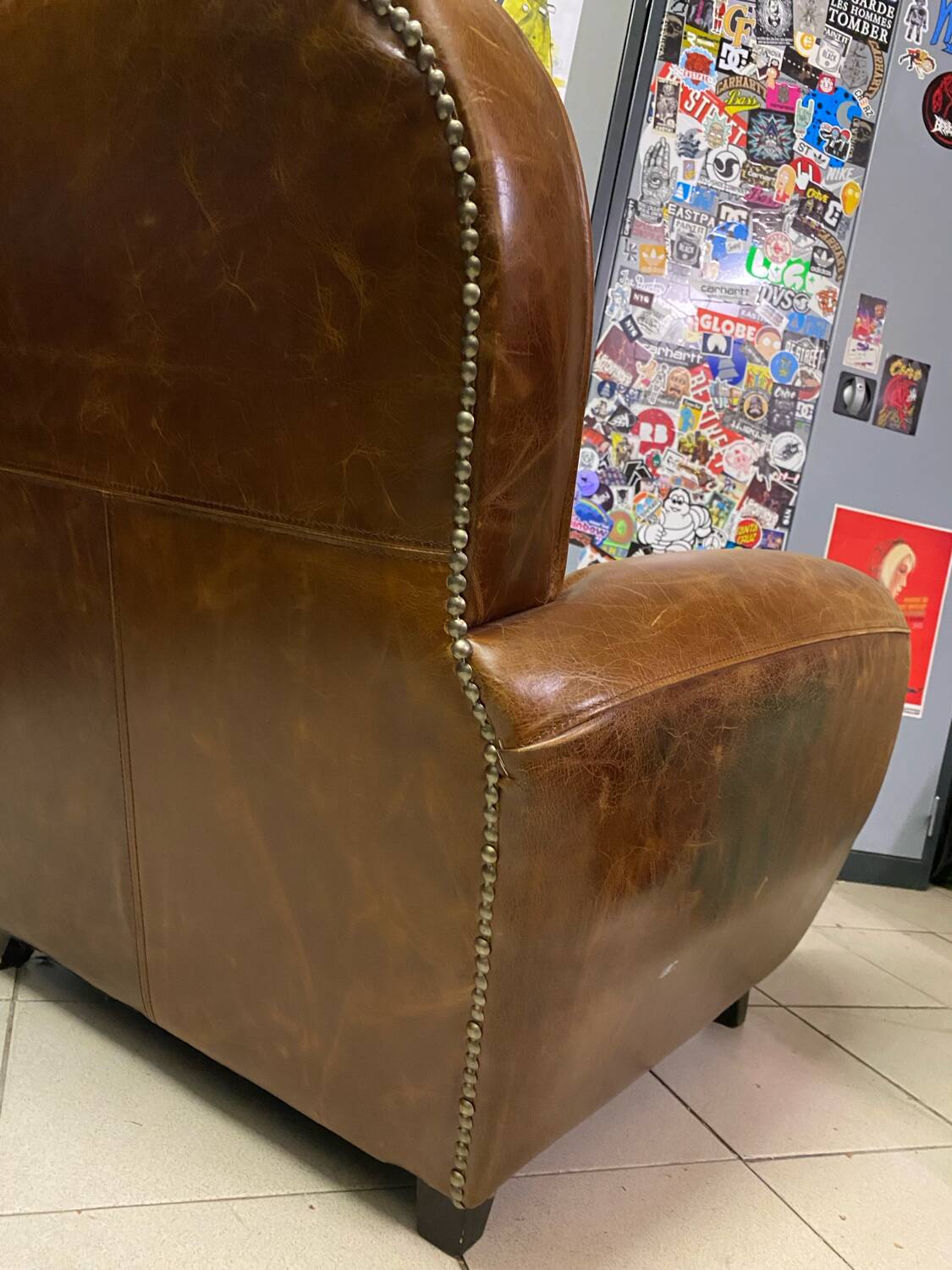 Fauteuil club cuir