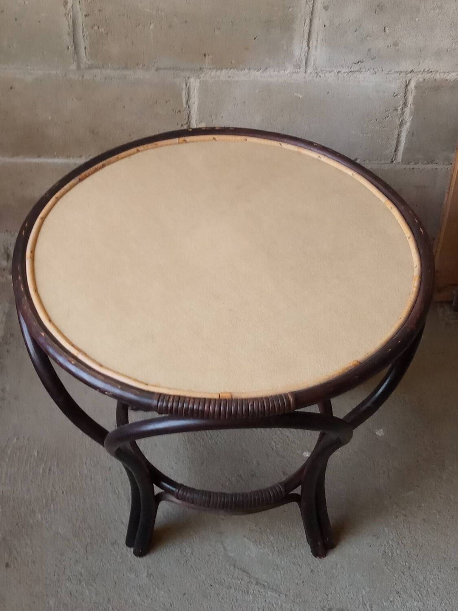 Rattan coffee table, 50s