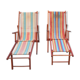 Pair of vintage long chairs