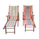 Paire de chaises longues vintage