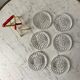 Set of 6 crystal coasters support brass scoubidou years 50-60