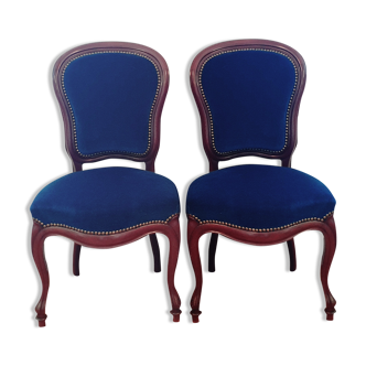 Blue armchairs