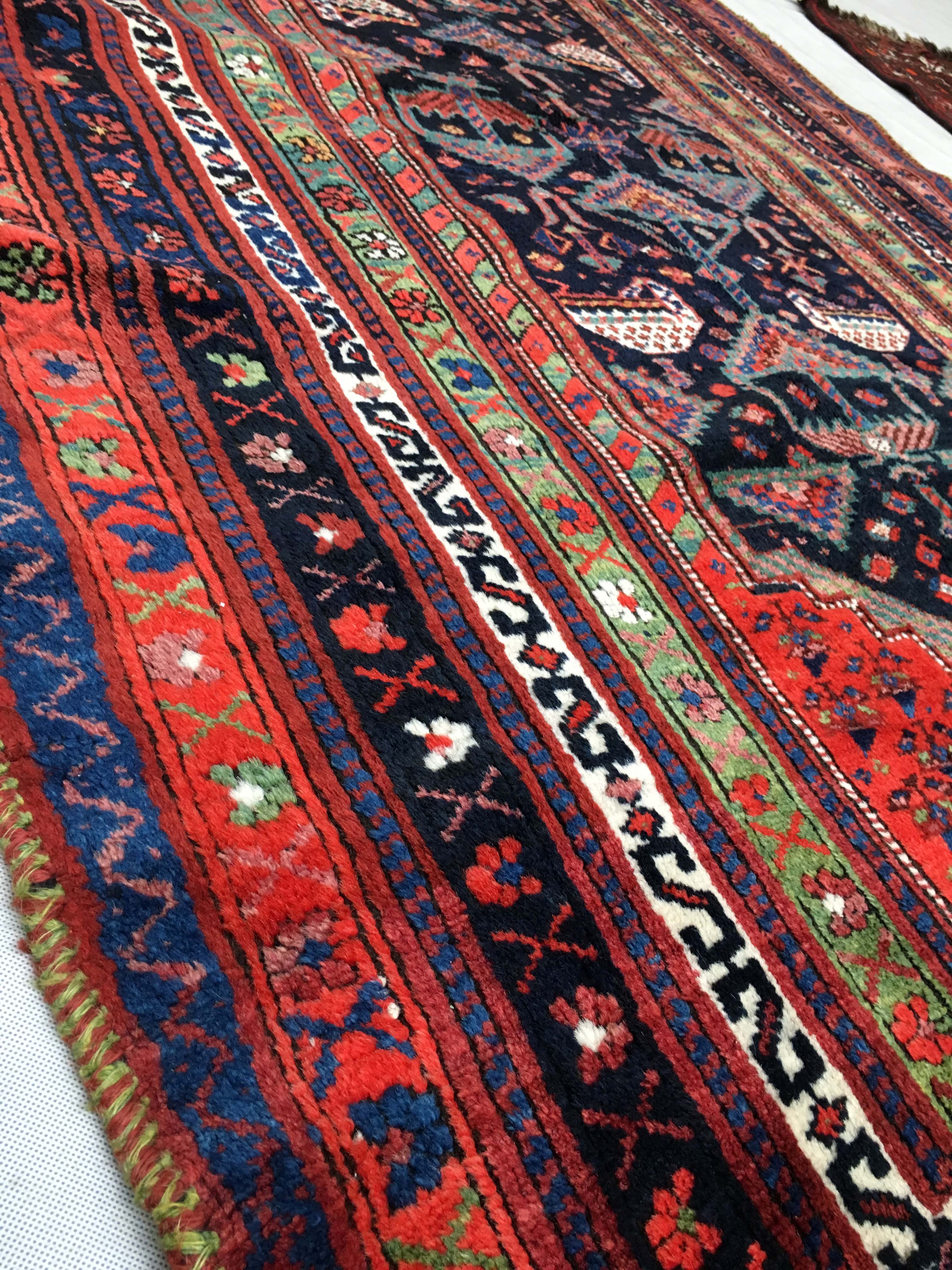 Amazing Persian hand made rug: Afshar 245 x 150 cm around 1930