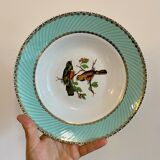 Set of 8 hollow plates vinatge with bird decorations