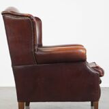 Vintage Sheepskin Wingback Chair