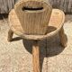 Chaise d’enfant rustique artisanale, tree trunk, esprit wabi-sabi