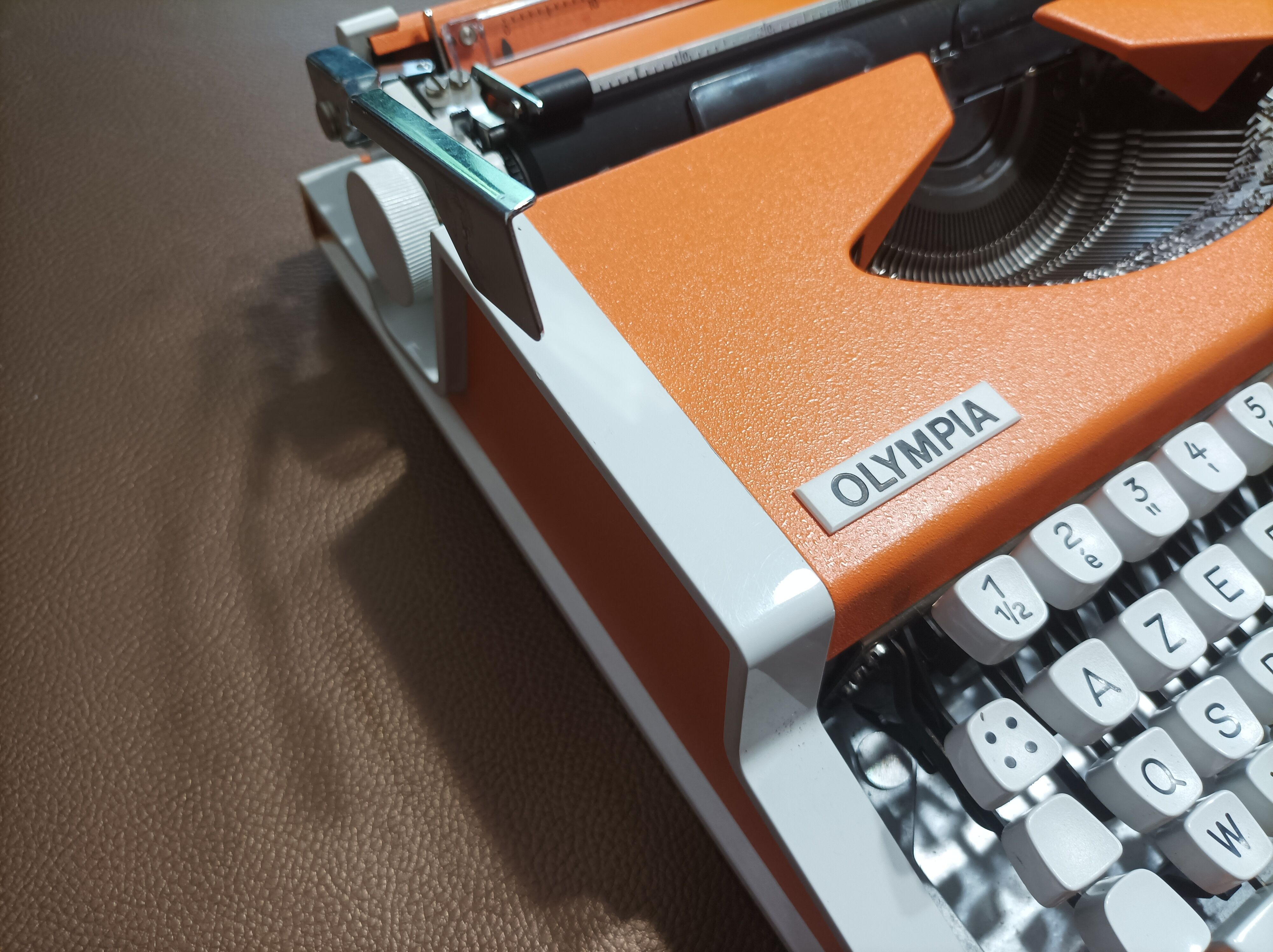 Olympia typewriter, orange