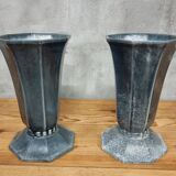 Vases anciens français vases de jardin en fonte émaillée