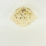 Large Amber Bubble Glass Ceiling Light by Helena Tynell for Limburg, 1960s