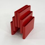 Red magazine rack by Giotto Stoppino for Kartell, 1970