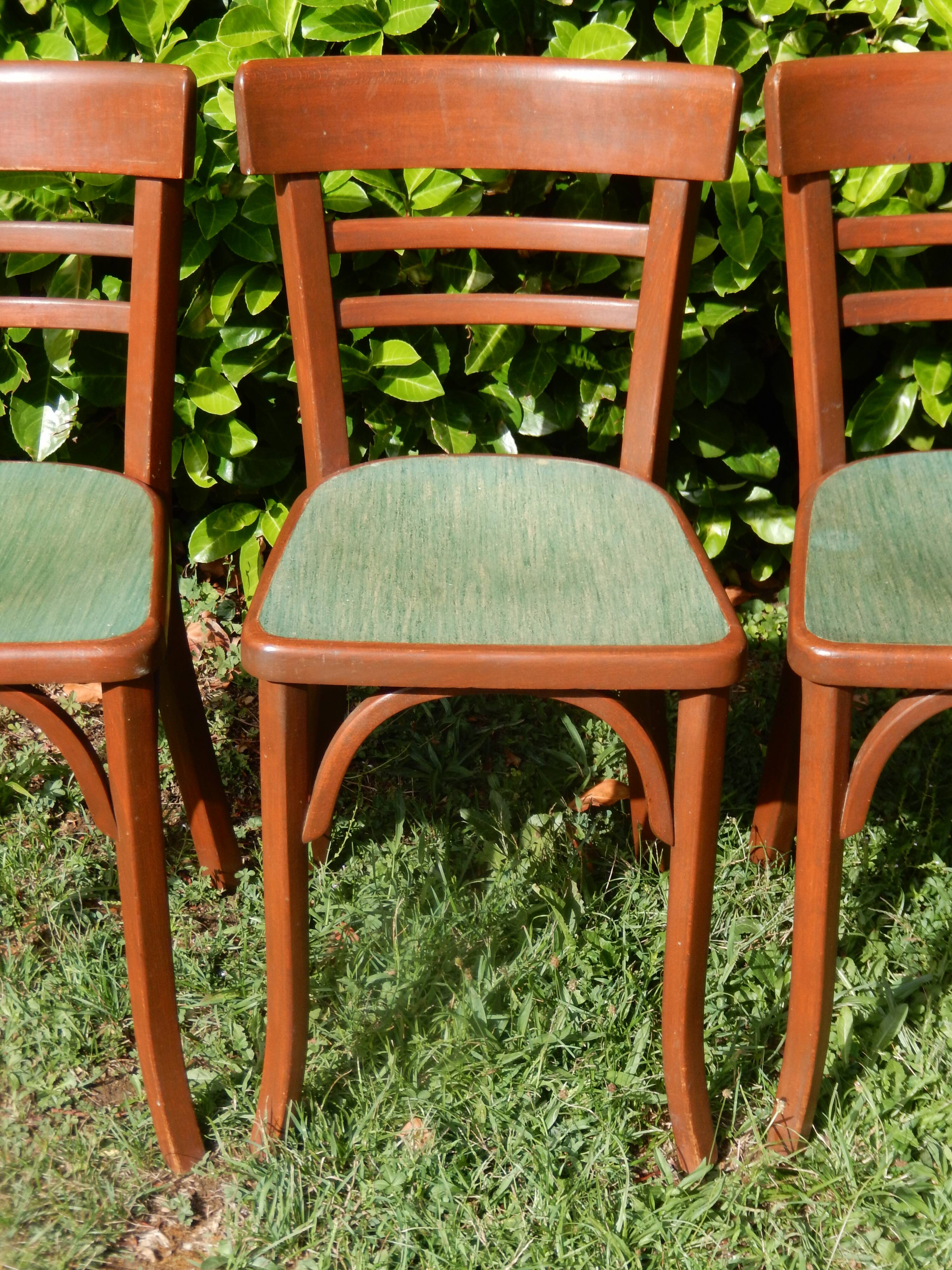 Set of 4 superb vintage Baumann bistro chairs.