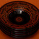 Box of 5 handcrafted Japanese lacquered wood cups