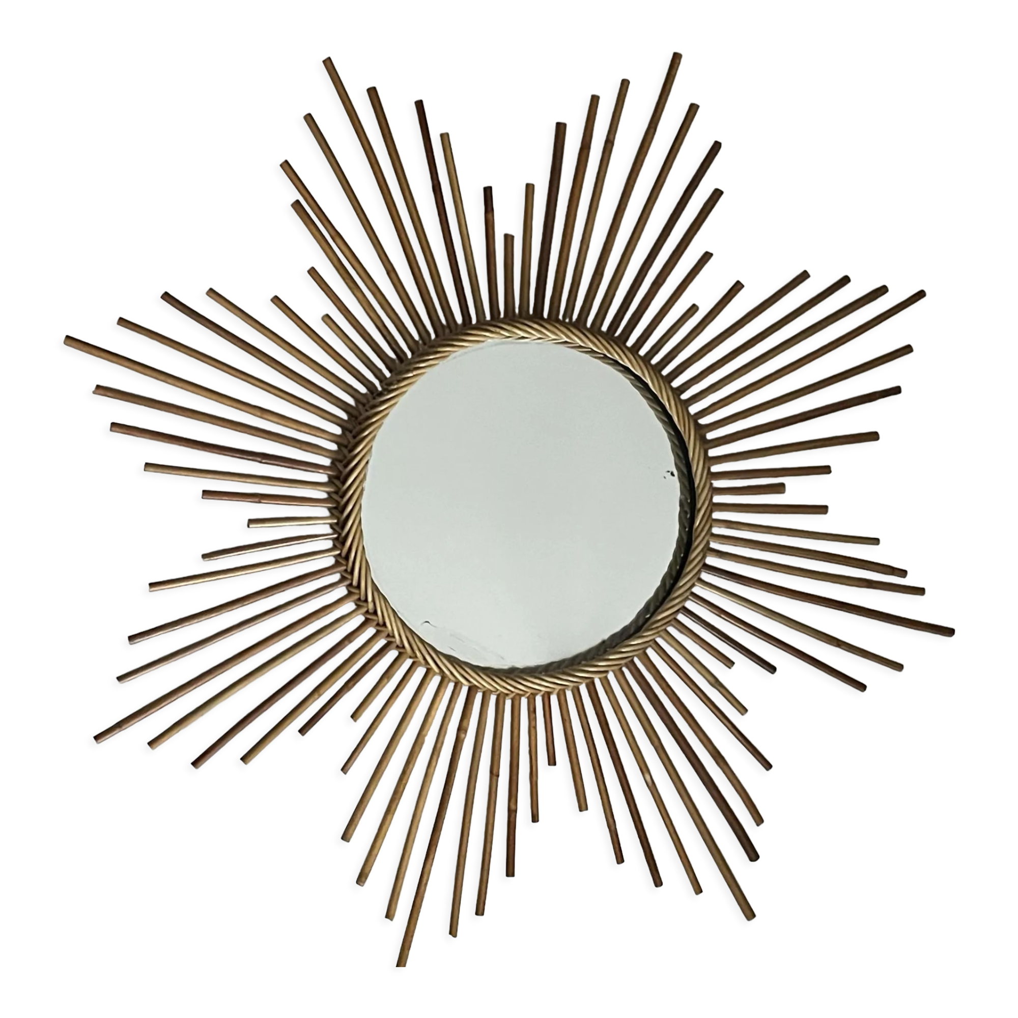Rattan sun mirror