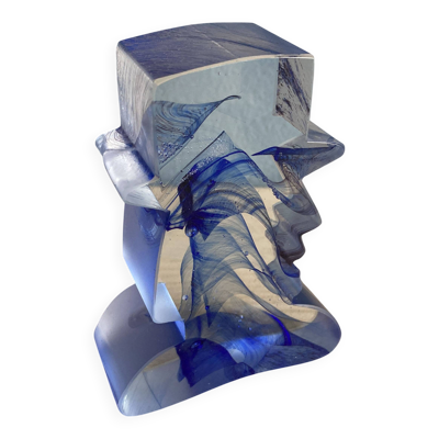 Sculpture en verre de Bertil Vallien / Kosta Boda (années 1970)