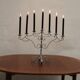 7-candle Christmas candlestick in silver painted steel Sweden