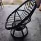 Swivel rattan love seat
