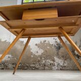 Vintage oak compass desk