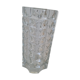 Vase verre moulé facettes