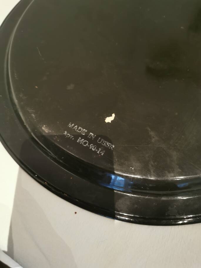 Large old painted metal tray