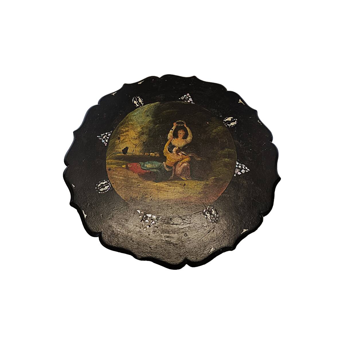 Antique Victorian Tilt Top Side Table, 1880s