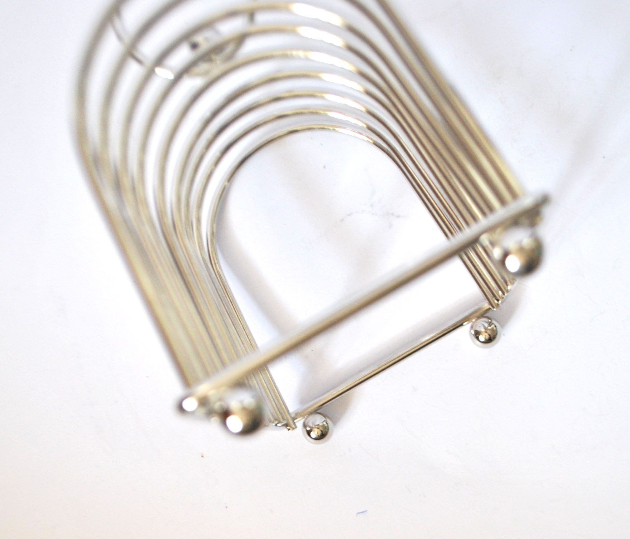Vintage silver-plated toast rack with ball feet 1960 – Brunch Bistrot