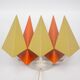 Pair of 2 Danish vintage wall lamps Diamant by Holm Sorensen, 1960