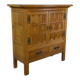 2-door, 2-drawer wardrobe in solid oak and wrought iron, rustic style, 1960s