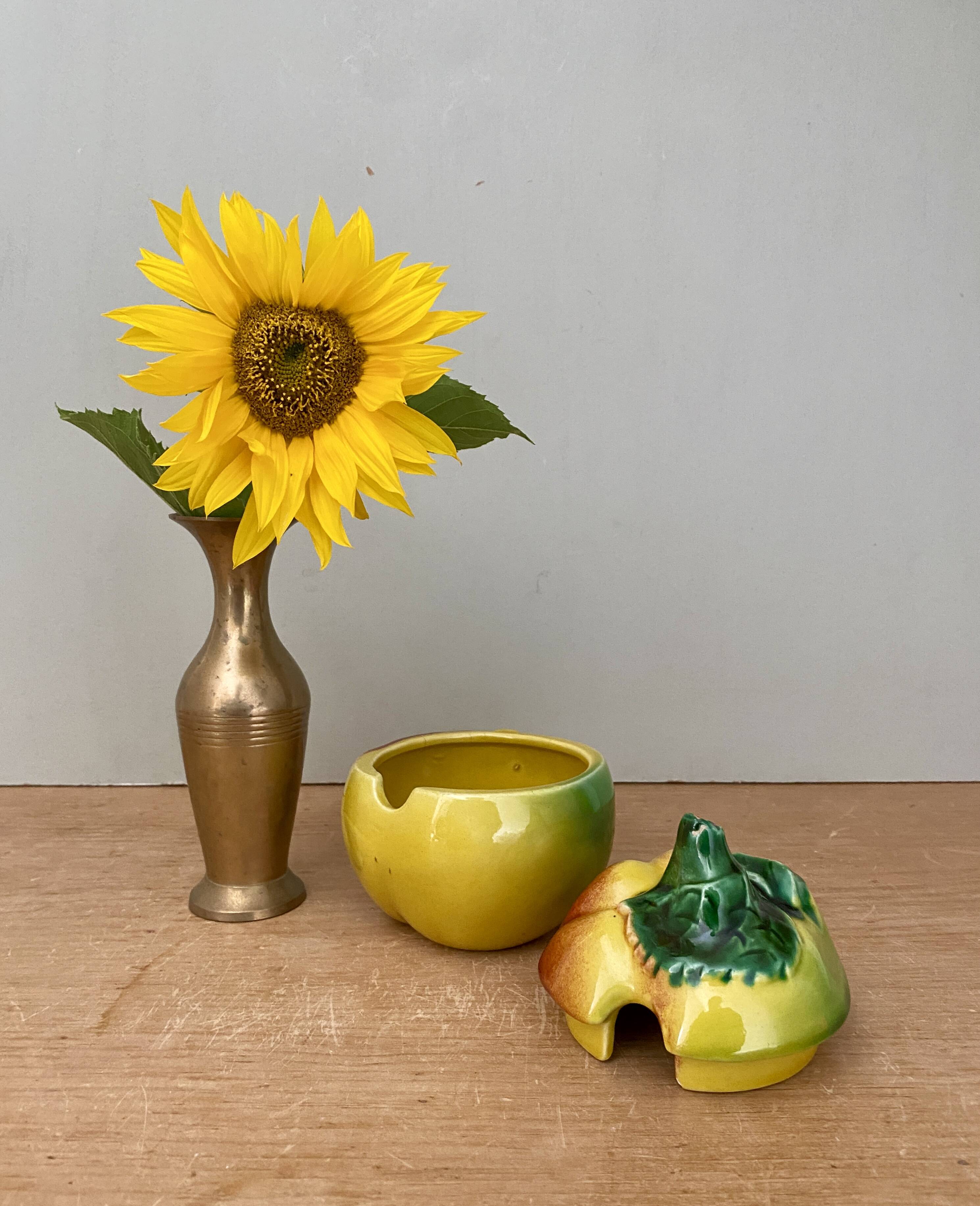 Mustard pot or jam pot in apple slip