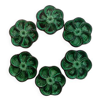 Vintage 1960s Vallauris ceramic flower plates