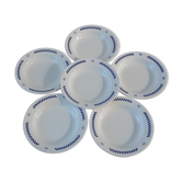 Set of 6 hollow plates Lustucru 80s