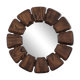 Brutalist wooden mirror, 1970