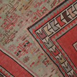 Antique caucasian handwoven wool karabagh rug 1880 79x144cm