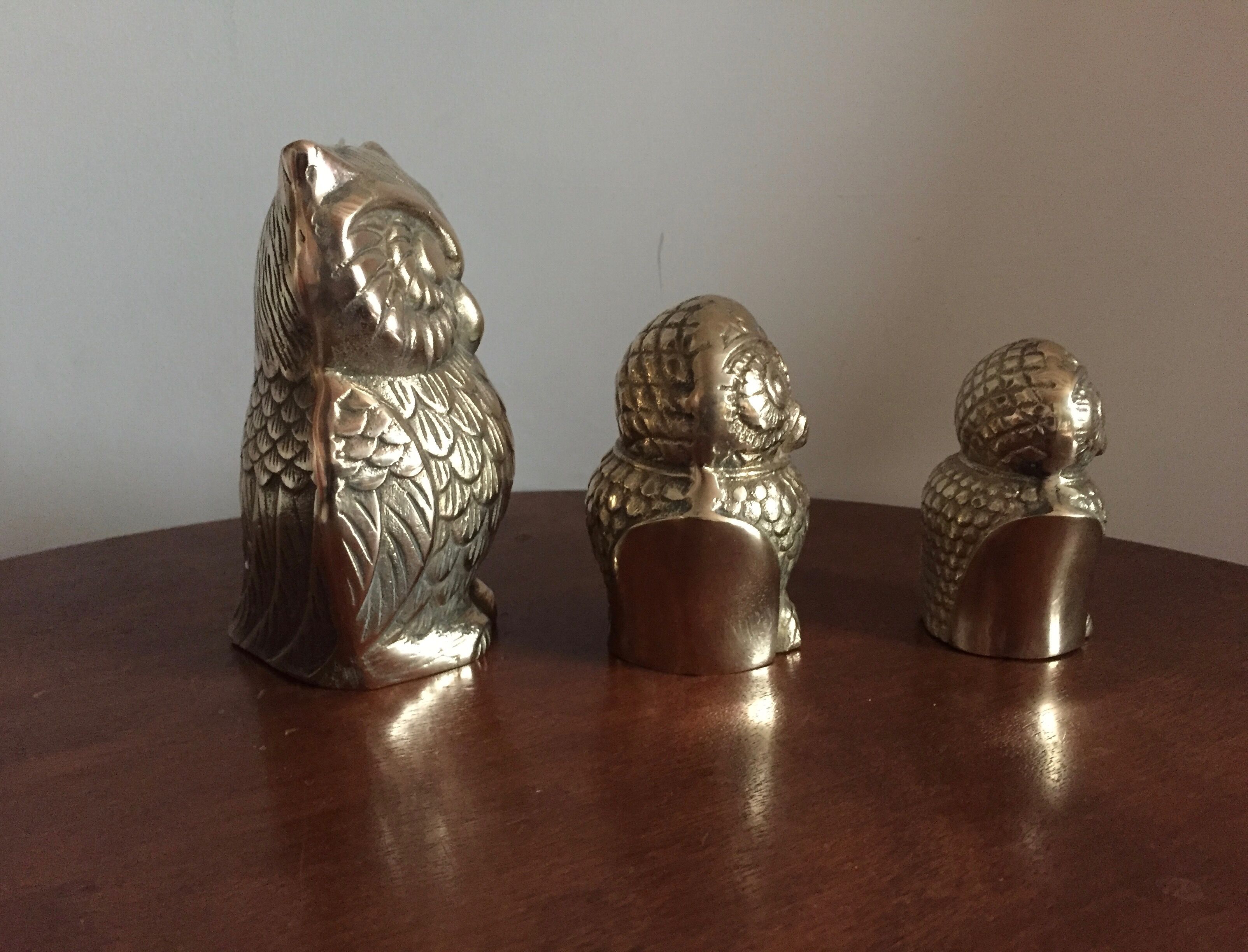 Family of owls owls brass