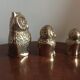 Family of owls owls brass