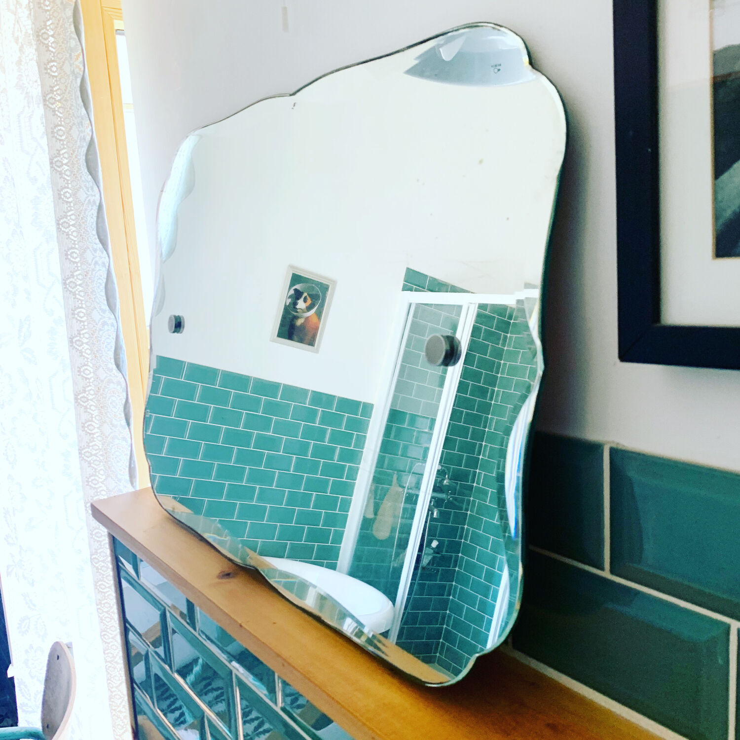 Art Deco beveled mirror