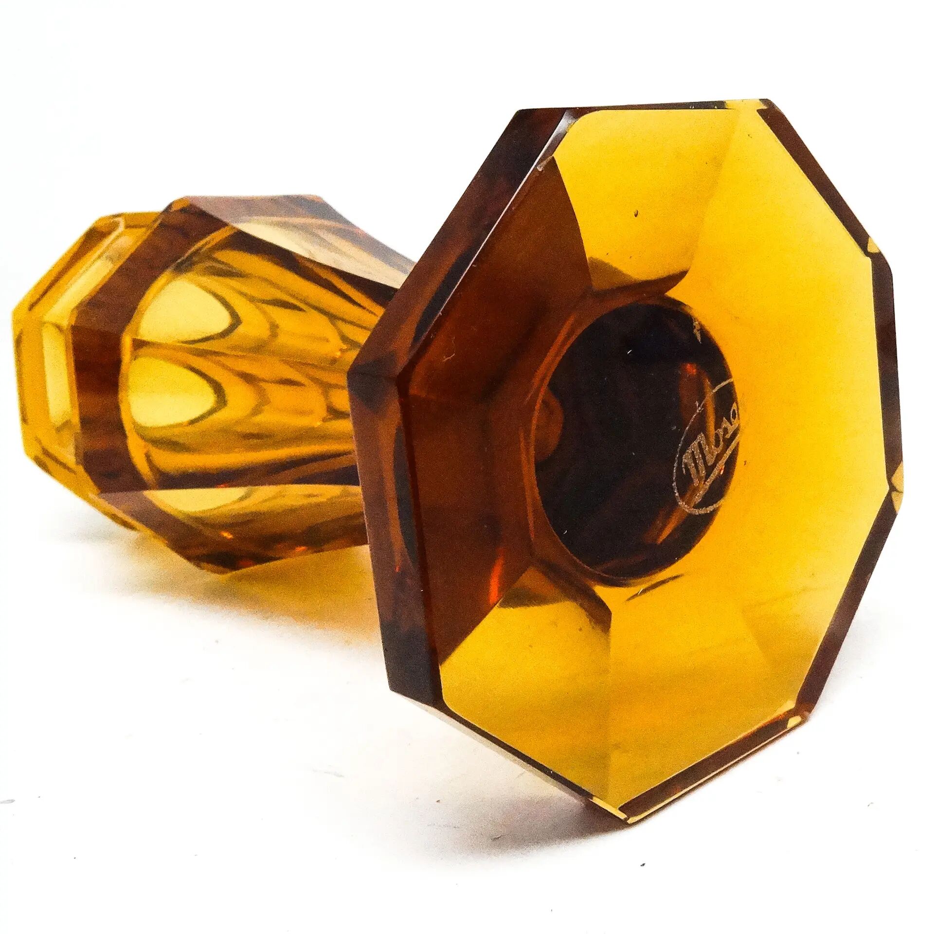 Art Deco vase, crystal, Moser, Czechoslovakia, 1930s