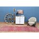Tapis vintage turc Oushak fait à la main en laine et coton rose, années 1970