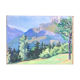 Toile ancienne montagne