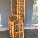 Vintage rattan bookcase