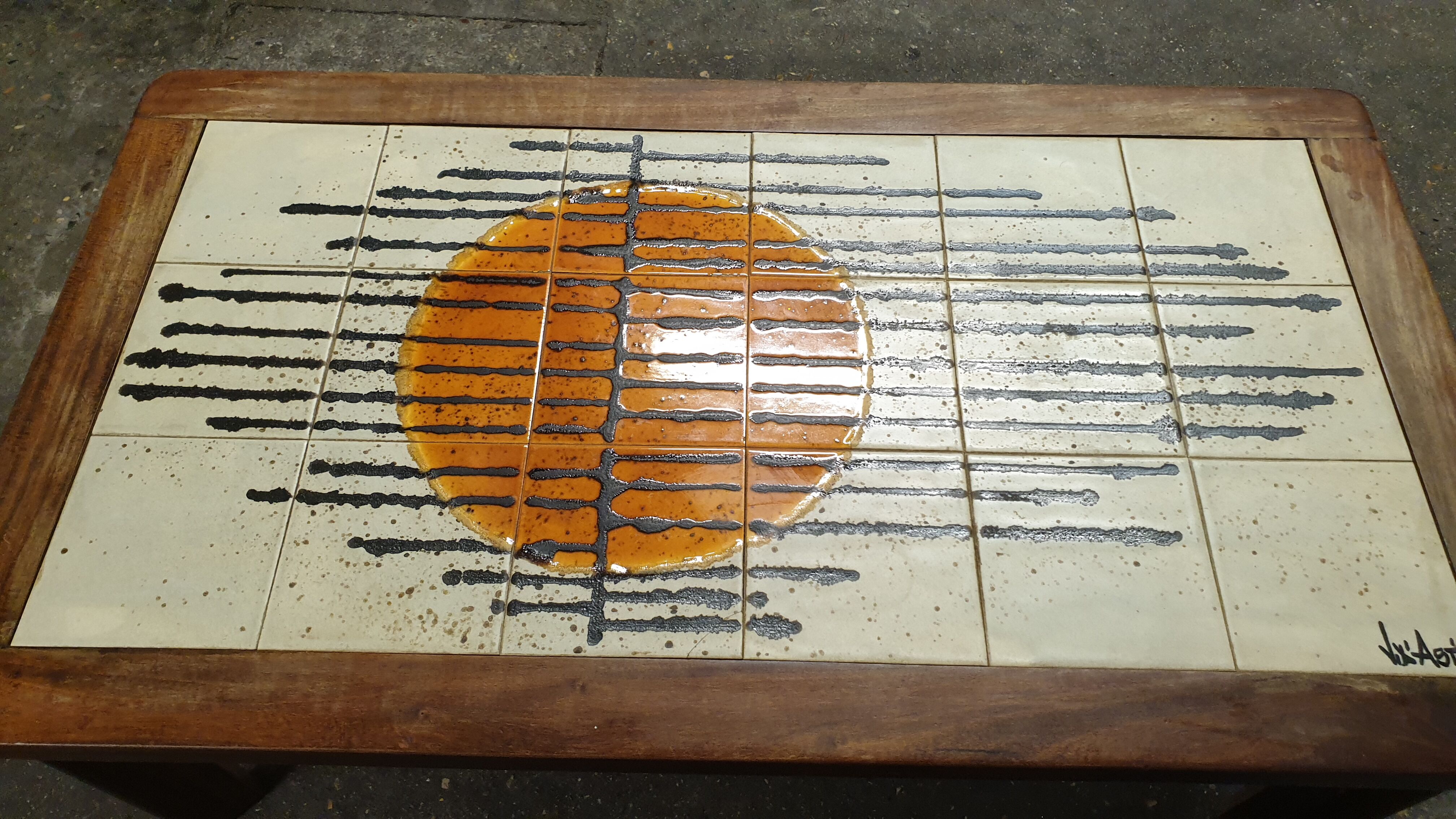 Jean d'Asti ceramic coffee table, 1960