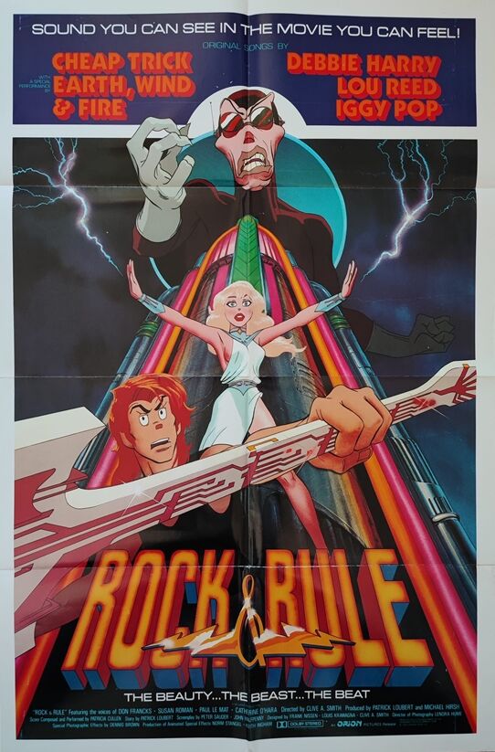 Original 1983 american poster rock and rule iggy pop cheap trick debbie harry lou reed